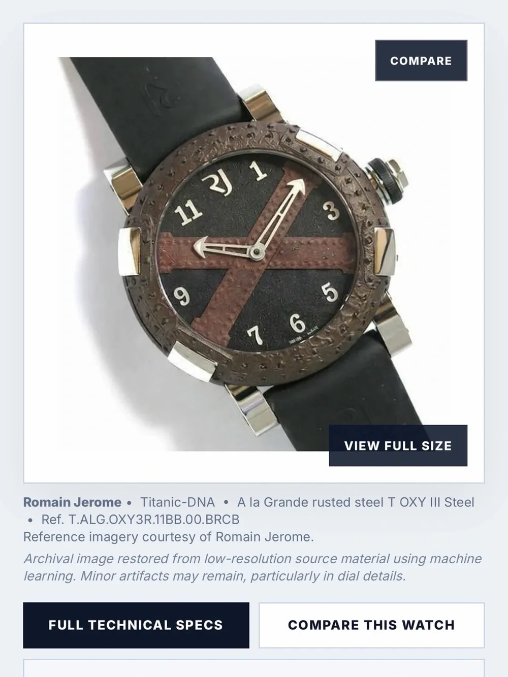 Romain Jerome Titanic dna La Grande Oxy iii